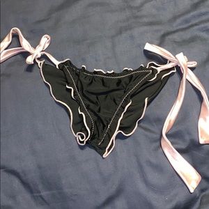 Pink and Black scrunch butt bikini bottoms